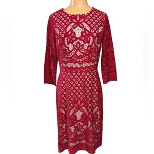 J Taylor, Ref Lace on Nude Midi Dresd